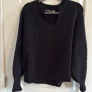 Karl Lagerfeld Black V-Neck Sweater